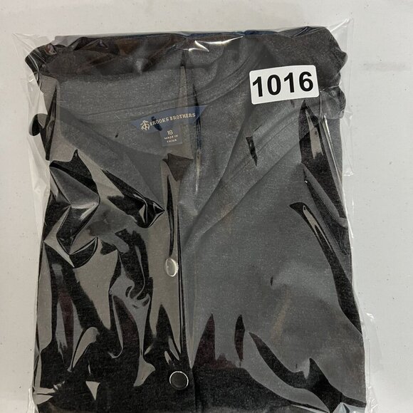 Brooks Brothers Womens 16 Sleeveless Gray Collared Buttoned Shirt Dress Business - Picture 12 of 12